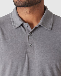 True ClassicHeather Graphite Short Sleeve Polo