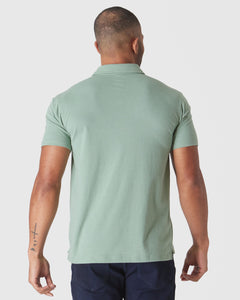 True ClassicHeather Slate Green Short Sleeve Polo