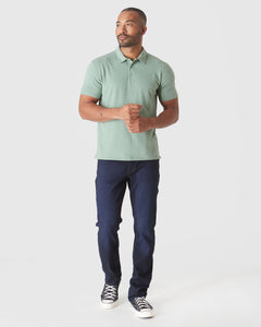 True ClassicHeather Slate Green Short Sleeve Polo