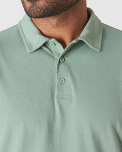 True ClassicHeather Slate Green Short Sleeve Polo