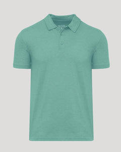 True ClassicLight Heather Greenery Short Sleeve Polo