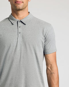 True ClassicHeather Gray Short Sleeve Polo