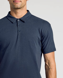 True ClassicNavy Short Sleeve Polo