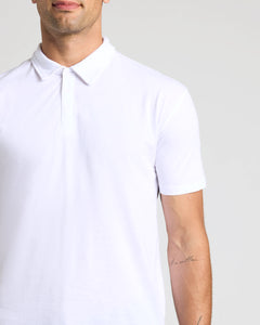 True ClassicWhite Short Sleeve Polo