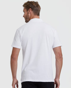 True ClassicAll White Short Sleeve Polo 6-Pack