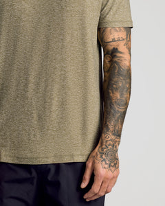 True ClassicHeather Military Green Active Crew Neck Tee