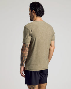 True ClassicHeather Military Green Active Crew Neck Tee