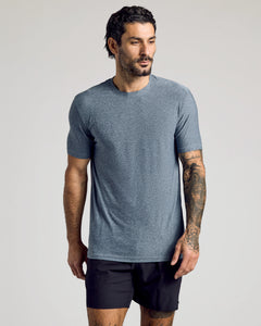 True ClassicHeather Navy Active Crew Neck Tee