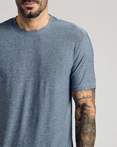 True ClassicHeather Navy Active Crew Neck Tee