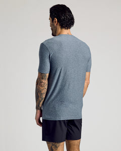 True ClassicHeather Navy Active Crew Neck Tee