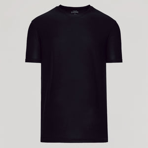 True ClassicSchwarzes Active T-Shirt mit Crew-Neck