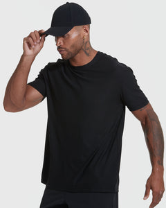 True ClassicAll Black Active Crew Neck 6-Pack