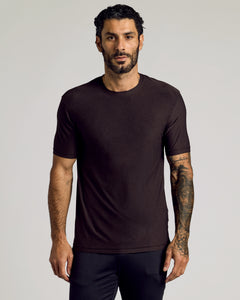 True ClassicDark Heather Cocoa Active Crew Neck Tee