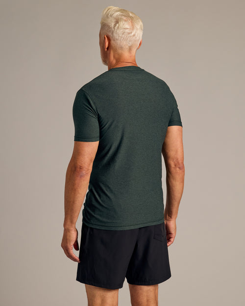 Dark Heather Forest Active Crew Neck Tee