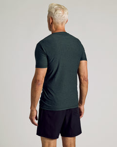 True ClassicDark Heather Forest Active Crew Neck Tee