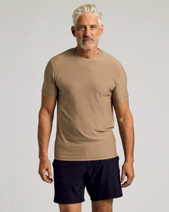 True ClassicDriftwood Active Short Sleeve Crew Neck Tee