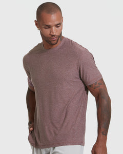 True ClassicHeather Burgundy Active Crew Neck Tee