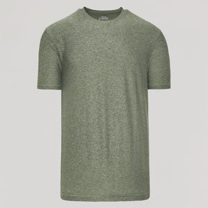 True ClassicHeather Military Green Active Crew Neck Tee