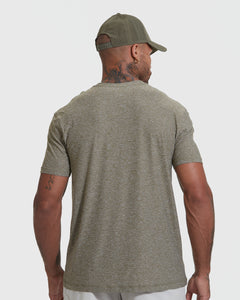 True ClassicHeather Military Green Active Crew Neck Tee