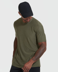 True ClassicMilitary Green Active Crew Neck Tee