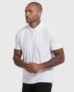 True ClassicWhite Active Short Sleeve Polo