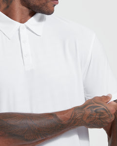 True ClassicWhite Active Short Sleeve Polo