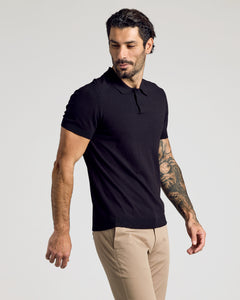 True ClassicAll Black Short Sleeve Sweater Polo 6-Pack