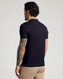 True ClassicAll Black Short Sleeve Sweater Polo 6-Pack