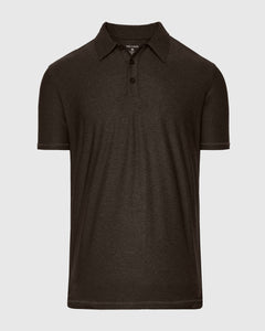 True ClassicDark Heather Cocoa Active Polo 2.0