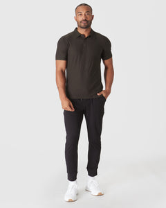 True ClassicDark Heather Cocoa Active Polo 2.0