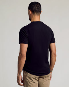 True ClassicAll Black Short Sleeve Curved Hem Crew 12-Pack