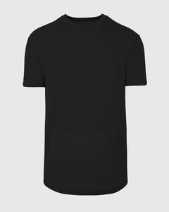 True ClassicBlack Short Sleeve Curved Hem Crew