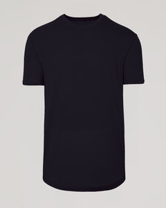 True ClassicBlack Short Sleeve Curved Hem Crew