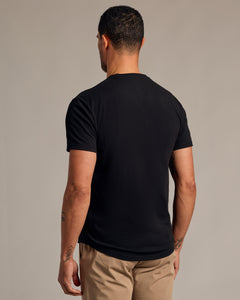 True ClassicBlack Short Sleeve Curved Hem Crew