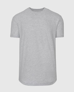 True ClassicHeather Gray Short Sleeve Curved Hem Crew