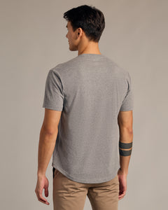 True ClassicHeather Gray Short Sleeve Curved Hem Crew