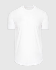 True ClassicWhite Short Sleeve Curved Hem Crew