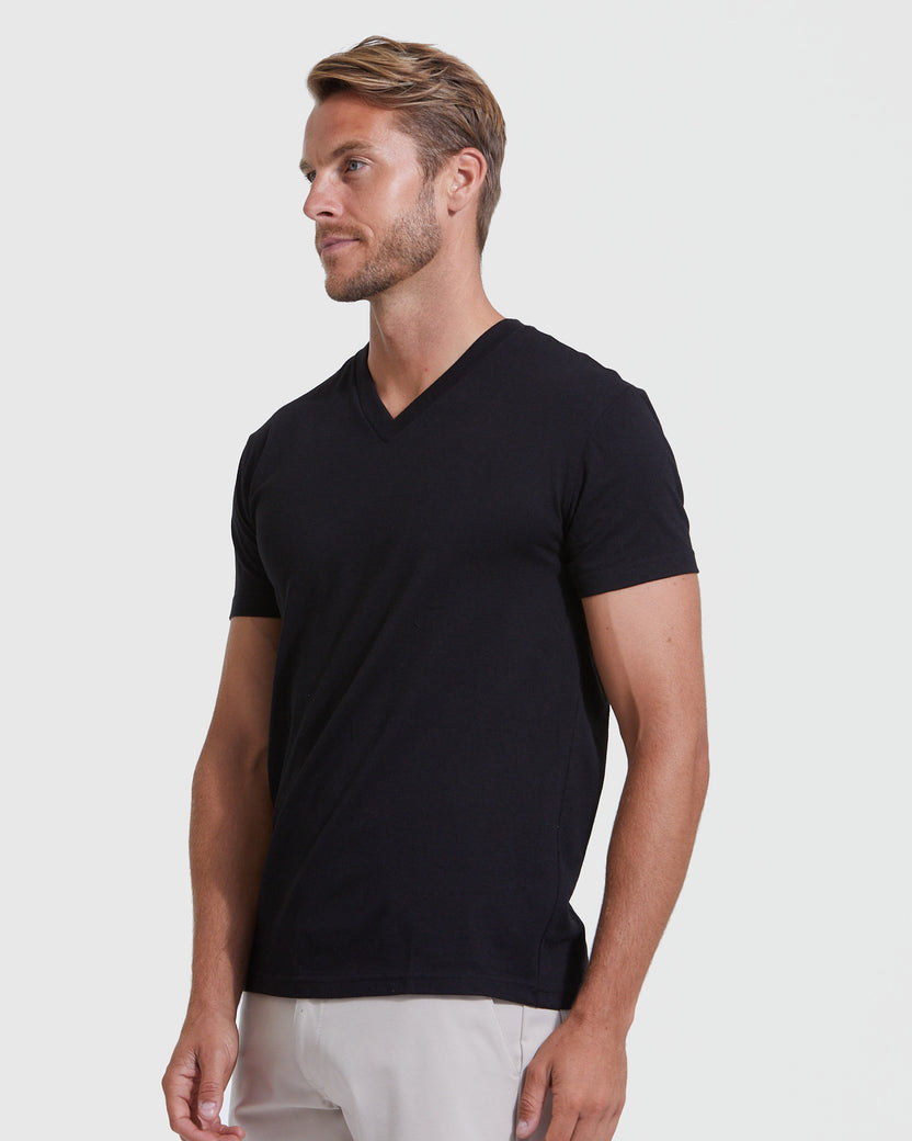 Black V-Neck T-Shirt | Men's Black V-Neck Tees | True Classic