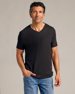 True ClassicAll Black V-Neck Tee 3-Pack