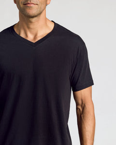 True ClassicAll Black V-Neck Tee 3-Pack