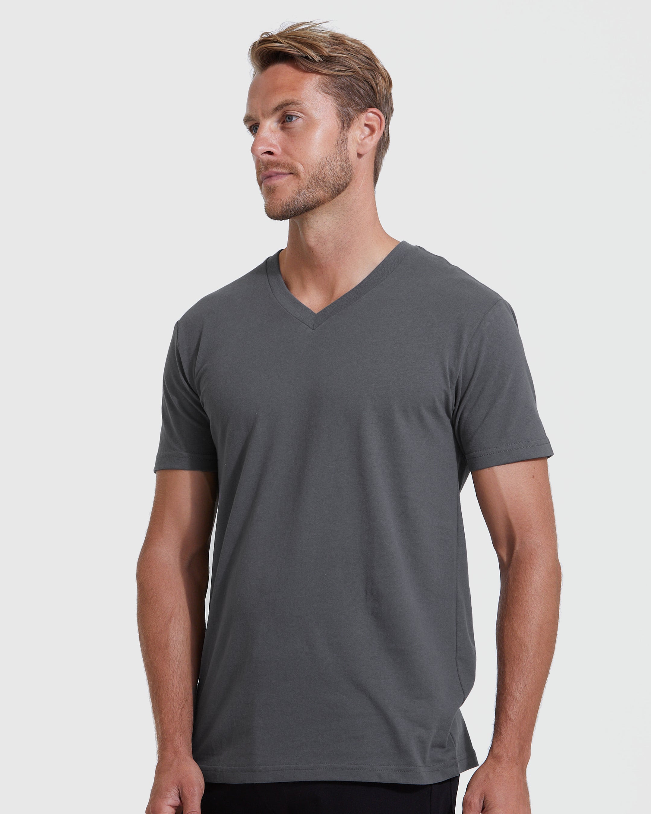 Carbon V-Neck T-Shirt – Classic True