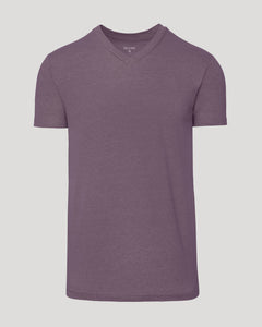 True ClassicDark Heather Amethyst V-Neck Tee