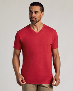 True ClassicDark Heather Lava V-Neck Tee