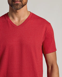 True ClassicDark Heather Lava V-Neck Tee