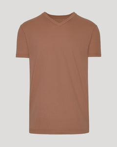 True ClassicDark Heather Sepia V-Neck Tee