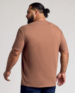 True ClassicDark Heather Sepia V-Neck Tee