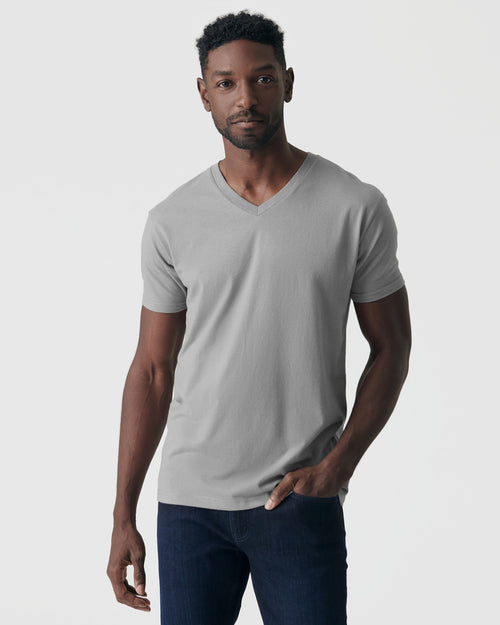 Glacier Gray V-Neck Tee