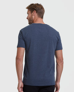 True ClassicHeather Navy V-Neck Tee