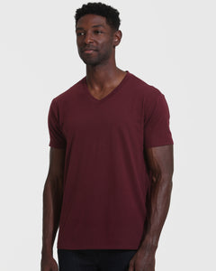 True ClassicMahogany V-Neck Tee