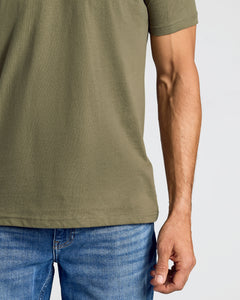 True ClassicMilitary Green V-Neck Tee